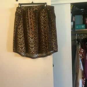 Plus size cheetah skirt